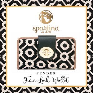 Spartina 449 Wallet "Pender" Linen & Leather